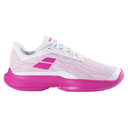 Womens Jet Tere 2 All Court Tennis Shoes White and Fandango Pink