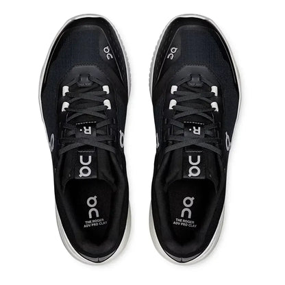 Men's THE ROGER Advantage Pro Clay Tennis Shoes Black and White