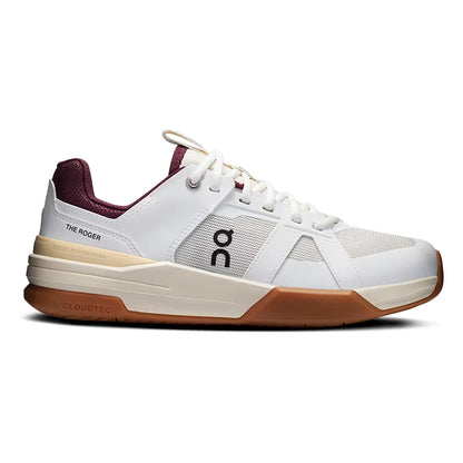 Juniors' THE ROGER Clubhouse Pro Tennis Shoes White and Maroon
