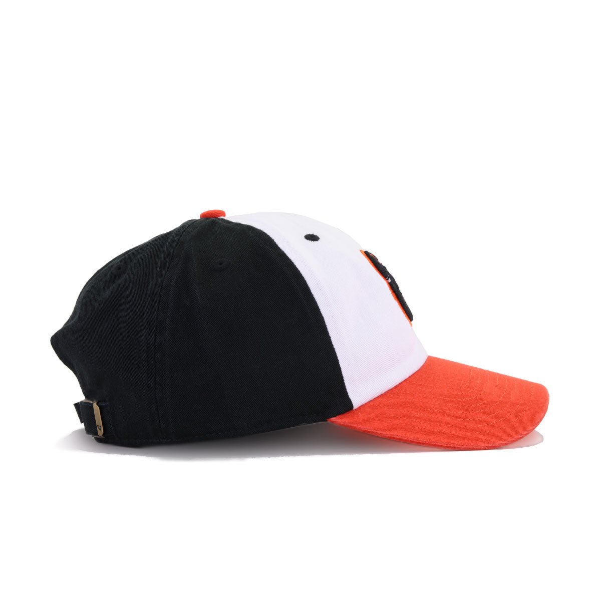 Baltimore Orioles White Black Orange 47 Brand Clean Up Dad Hat