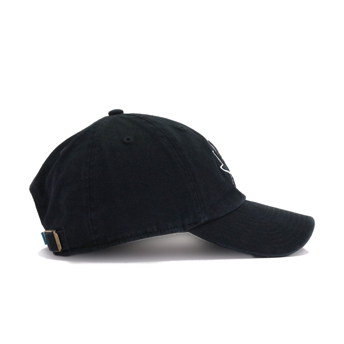 San Jose Sharks Black 47 Brand Clean Up Dad Hat
