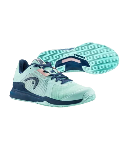 Padel Shoes HEAD Sprint Team 3.5 Clay Mujer Aqua Dark Blue