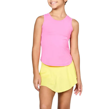 Girls' Tennis Tank-Apparel-Sofibella-4004-SS25-Rose-Tennis Express