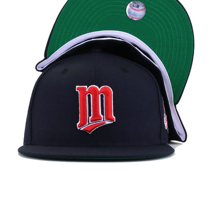 Minnesota Twins Navy 1991 World Series Cooperstown Green Bottom New Era 59Fifty Fitted