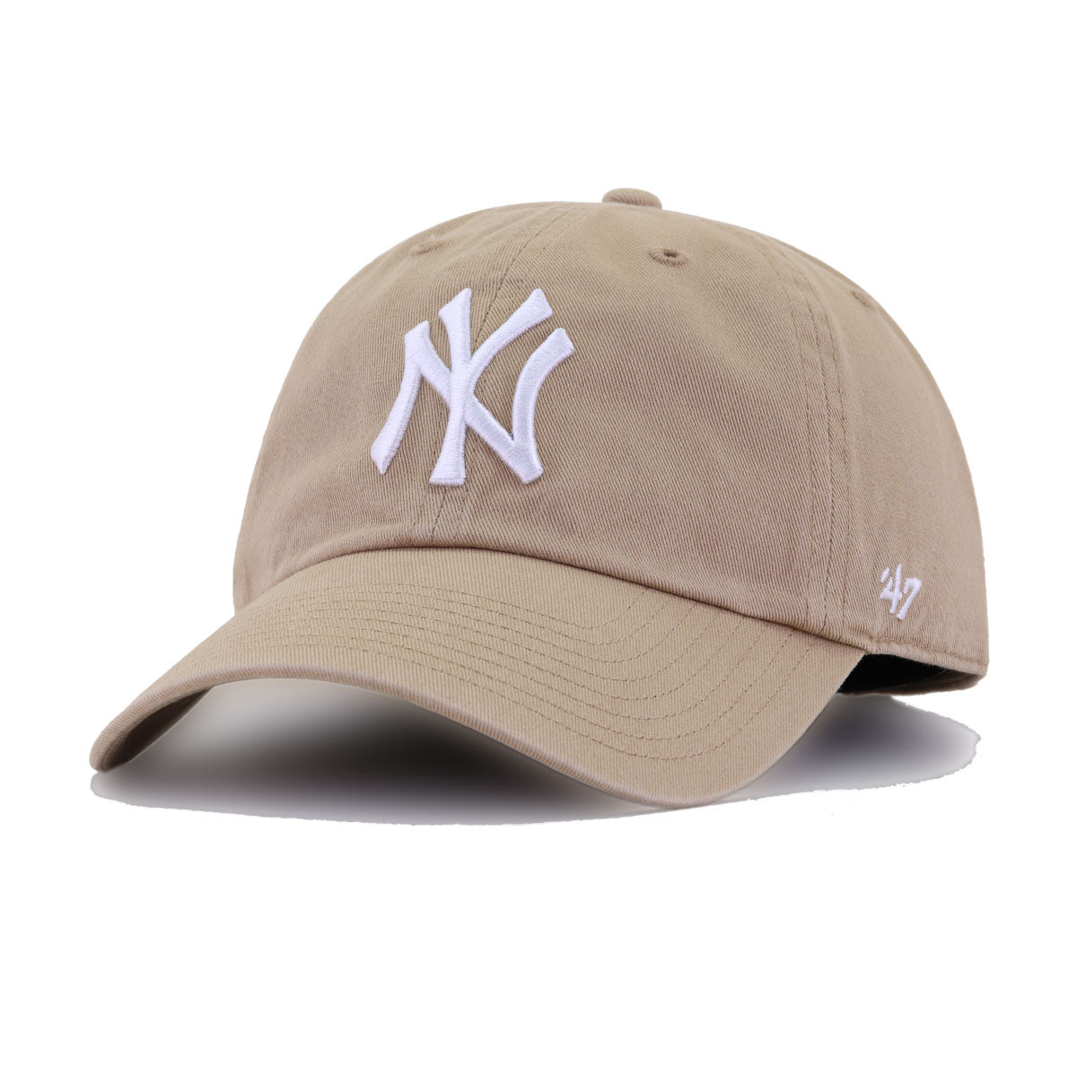 New York Yankees Khaki 47 Brand Clean Up Dad Hat