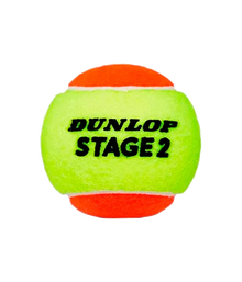 Balls  Dunlop Stage 2 Amarillo/Naranja Tenis (Pack x3)
