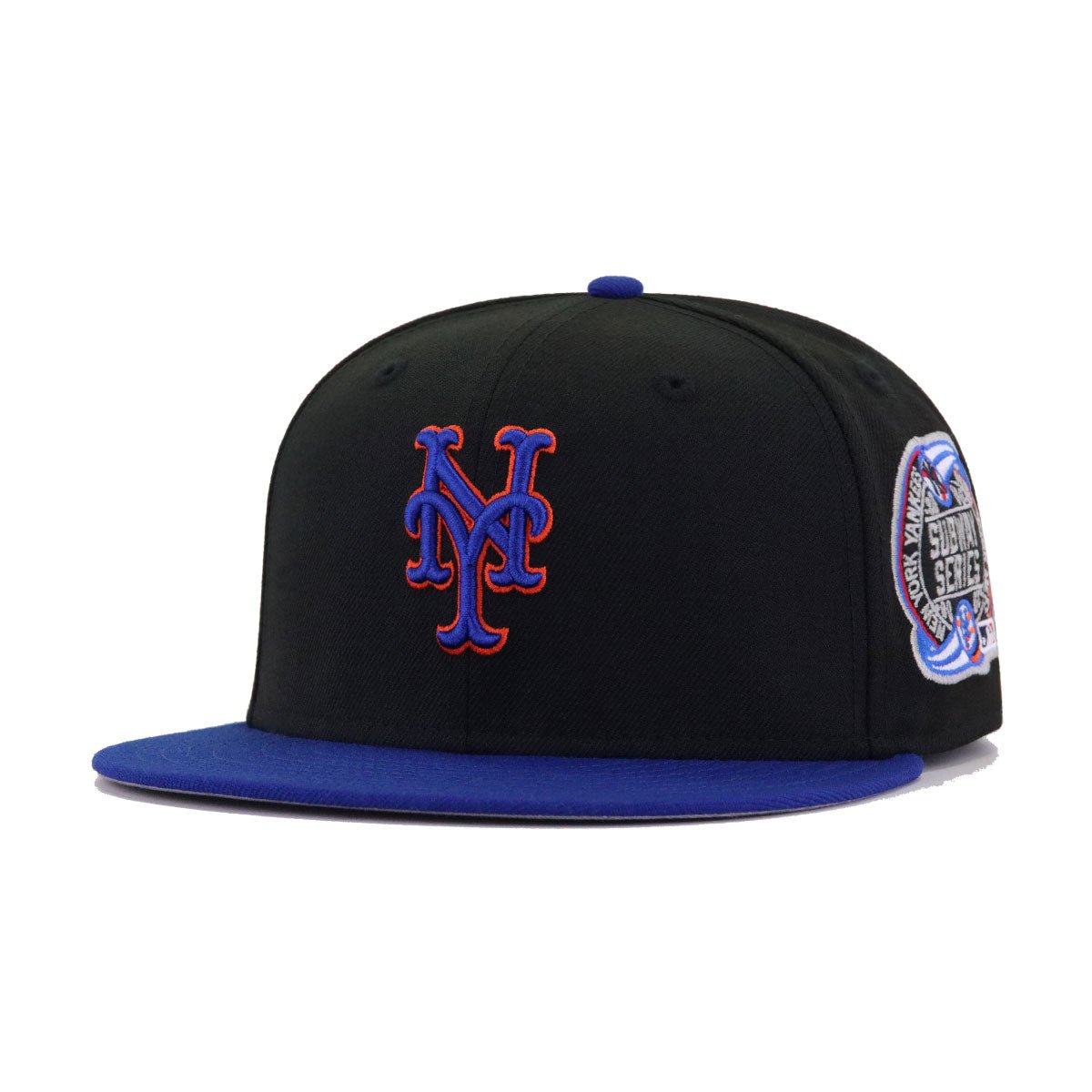 New York Mets Black Light Royal Blue Subway Series Cooperstown New Era 59Fifty Fitted