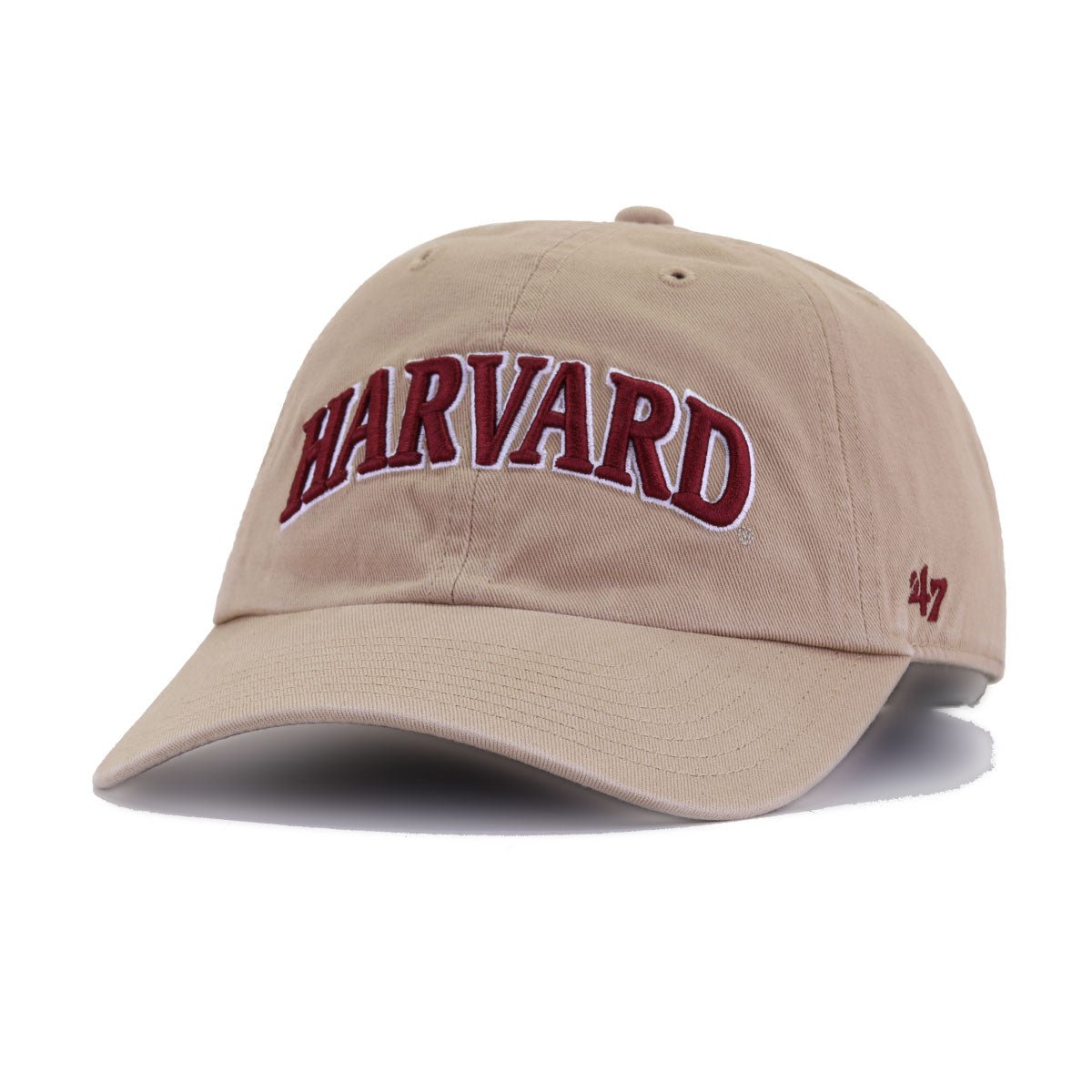 Harvard University Crimson Khaki 47 Brand Clean Up Dad Hat