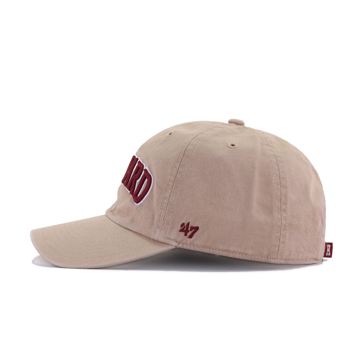 Harvard University Crimson Khaki 47 Brand Clean Up Dad Hat