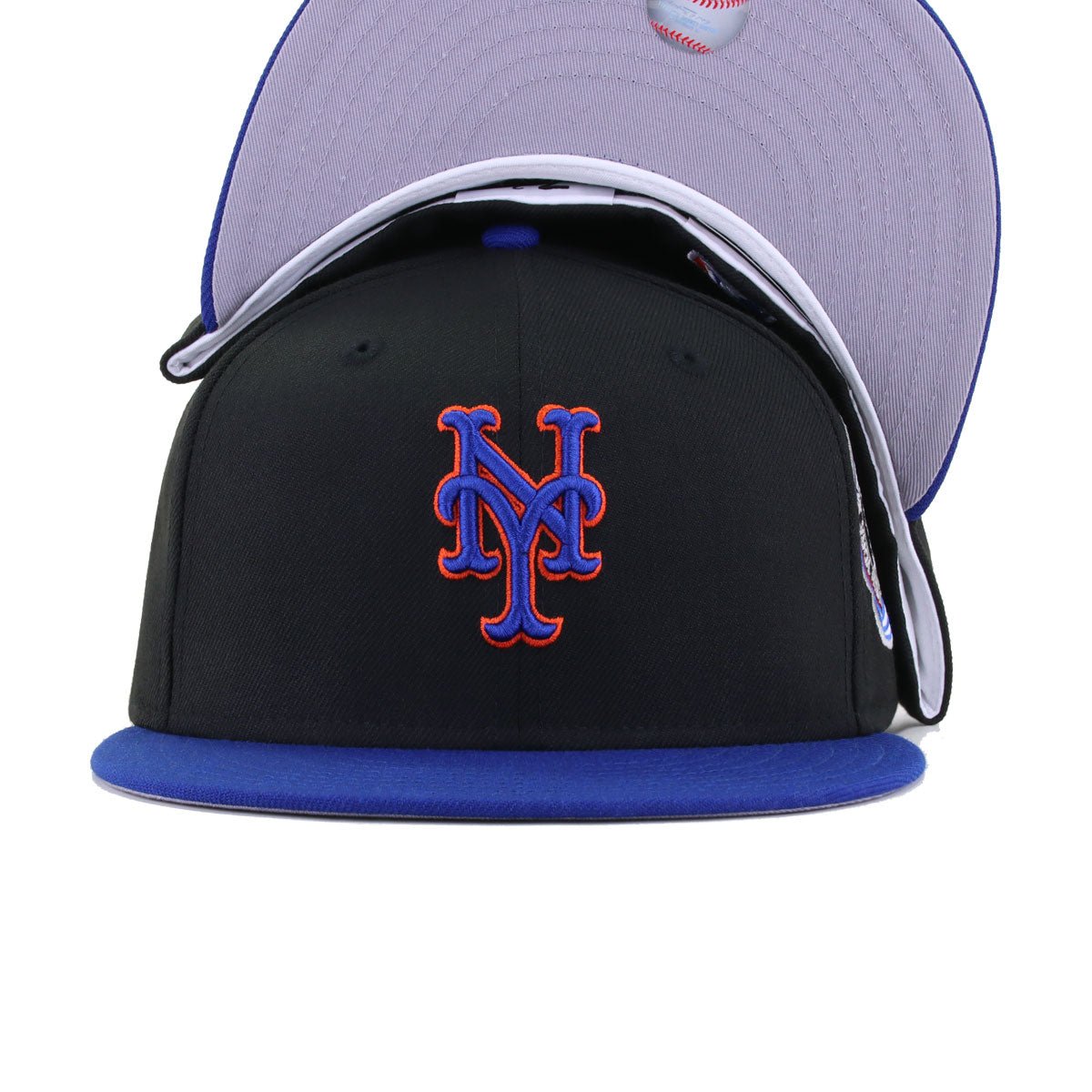 New York Mets Black Light Royal Blue Subway Series Cooperstown New Era 59Fifty Fitted