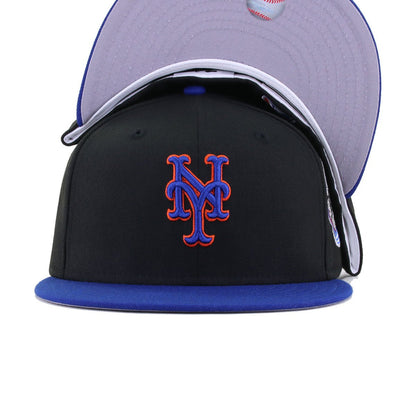New York Mets Black Light Royal Blue Subway Series Cooperstown New Era 59Fifty Fitted