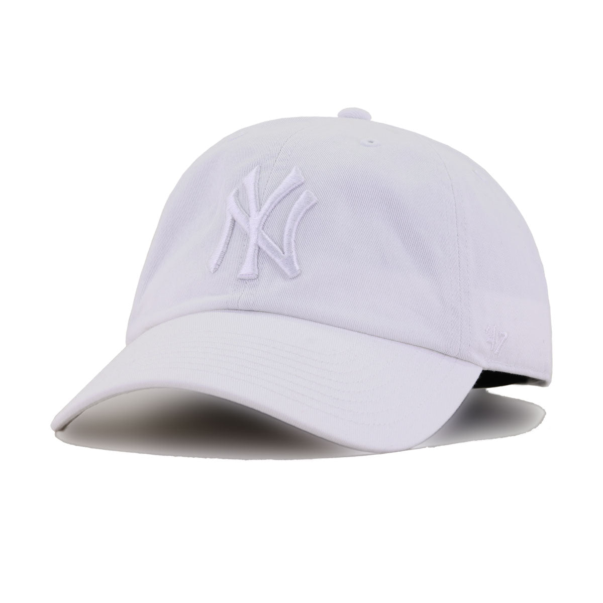 New York Yankees White 47 Brand Clean Up Dad Hat