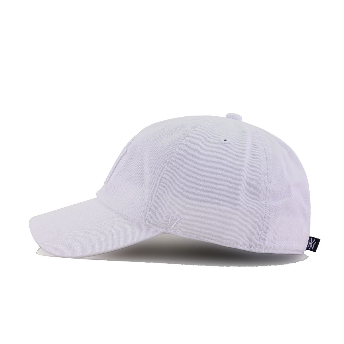 New York Yankees White 47 Brand Clean Up Dad Hat