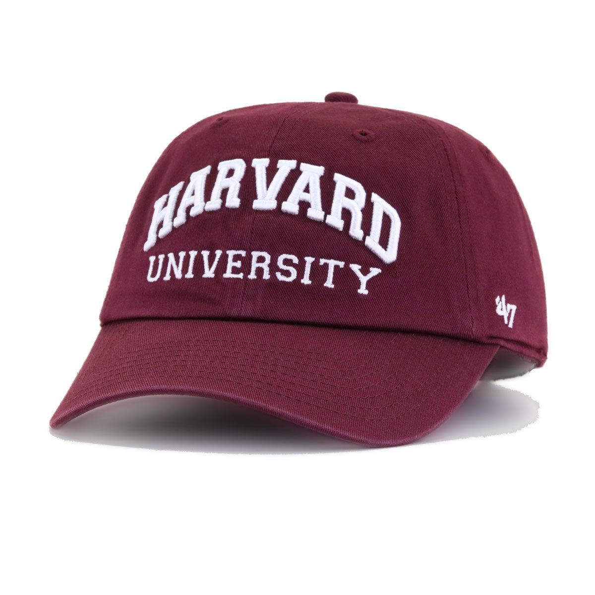 Harvard University Crimson Dark Maroon 47 Brand Clean Up Dad Hat