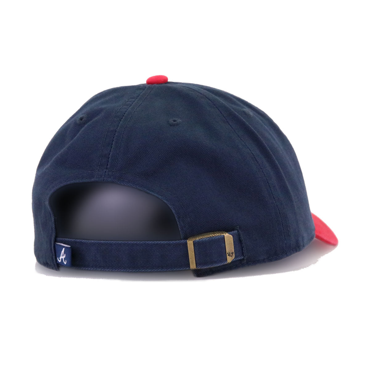 Atlanta Braves Navy Scarlet 47 Brand Clean Up Dad Hat