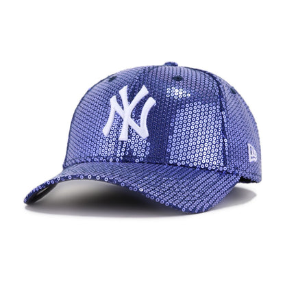 New York Yankees WOMENS Navy Sequin New Era 9Twenty Strapback
