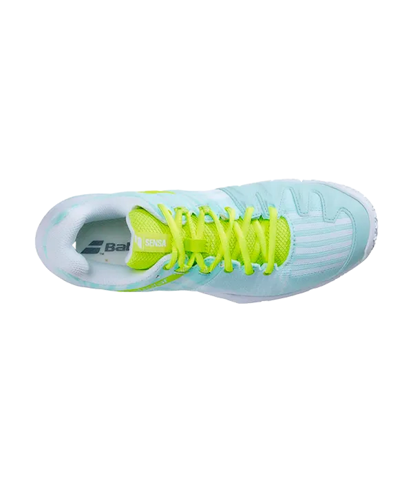 Padel Shoes Babolat Sensa Blue/Sulphur Spring Mujer