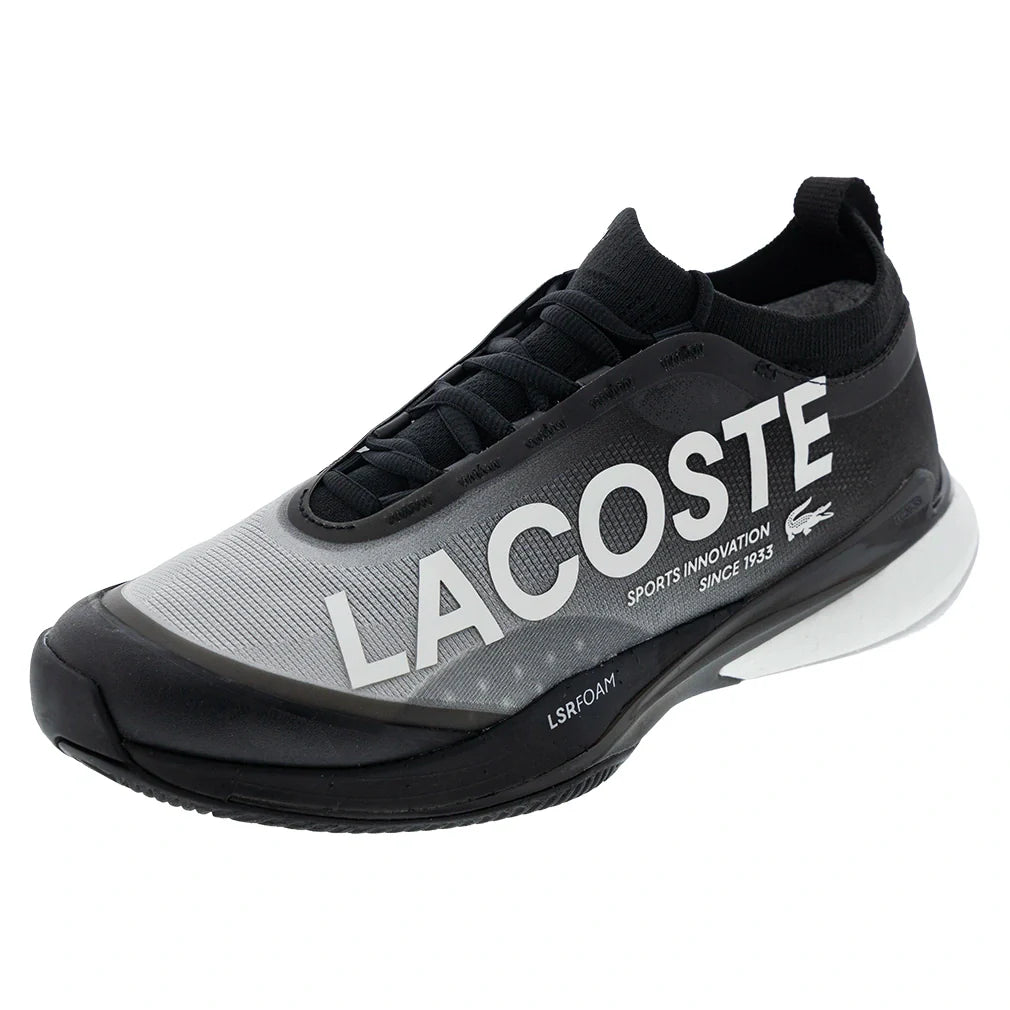Men's AG-LT25 Lite Tennis Shoes Black and White-Footwear-Lacoste-51SMA0018-312copy-Tennis Express