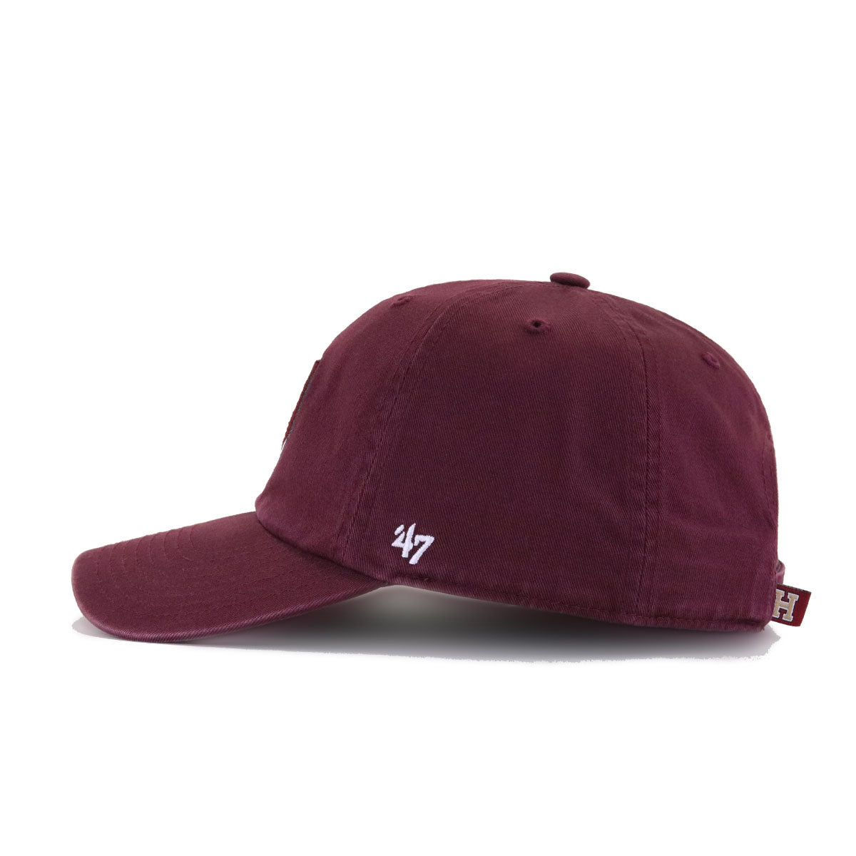 Harvard University Crimson Dark Maroon VERITAS 47 Brand Clean Up Dad Hat