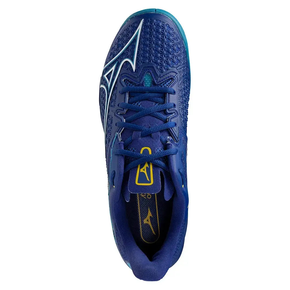 Men's Wave Exceed Tour 6 Tennis Shoes Bellwether Blue and White