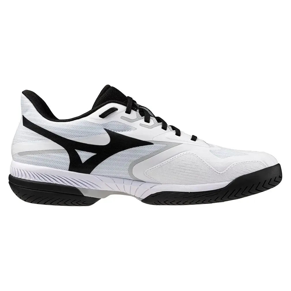 Men's Wave Exceed Court AC Tennis Shoes White and Black