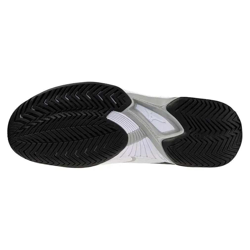 Men's Wave Exceed Court AC Tennis Shoes White and Black