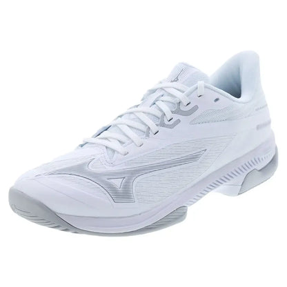 Women's Wave Exceed Court AC Tennis Shoes White and Ultimate Grey-Footwear-Mizuno-550113-00UGF25copy-Tennis Express