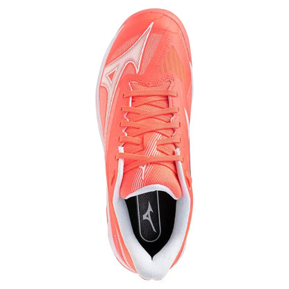 Women's Wave Exceed Court AC Tennis Shoes Striking Coral and White