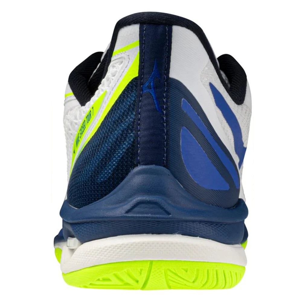 Men's Wave Exceed Tour 7 AC Tennis Shoes White and Dazzling Blue