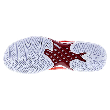 Men's Wave Exceed Tour 7 AC Tennis Shoes Fiery Red and White