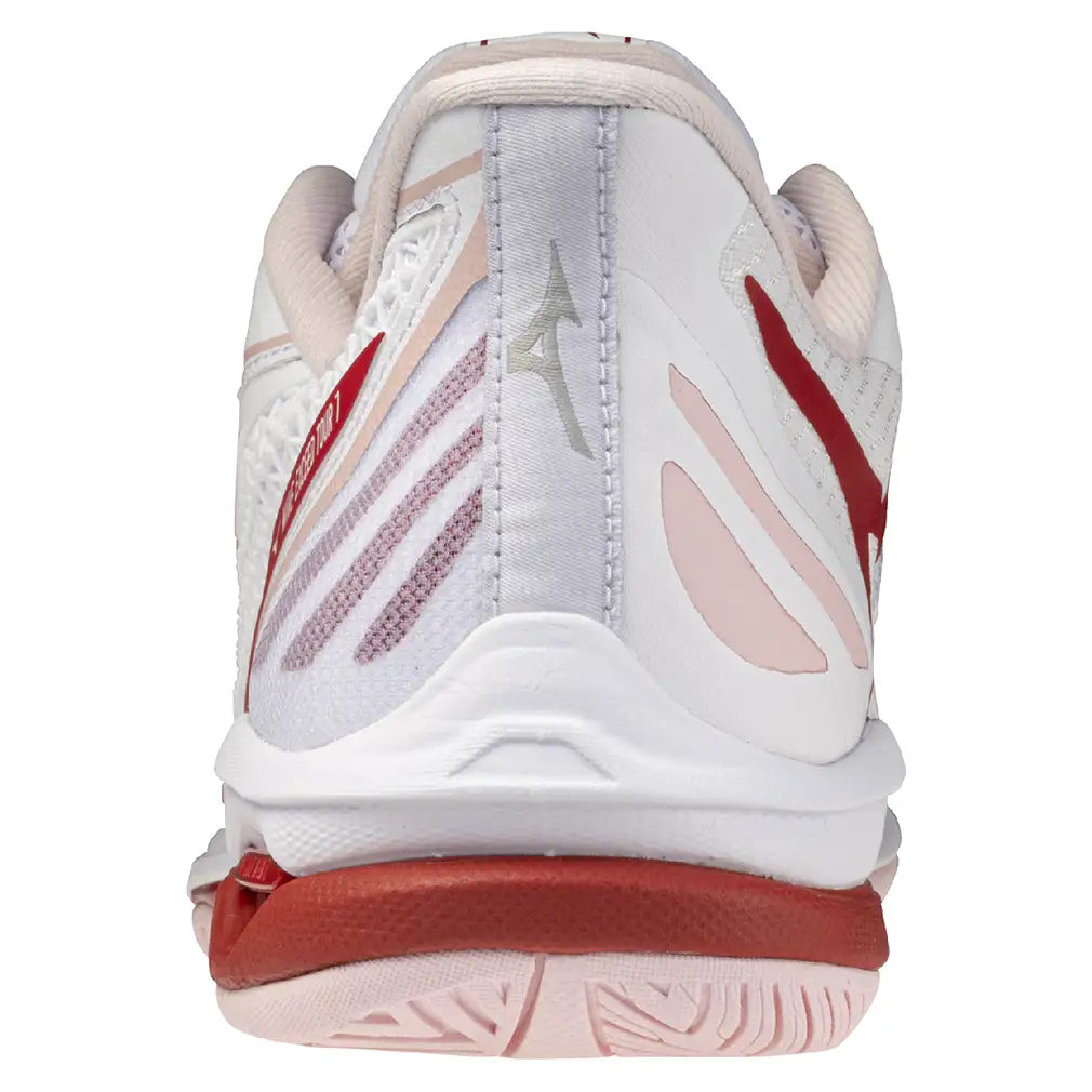 Women's Wave Exceed Tour 7 AC Tennis Shoes White and Fiery Red