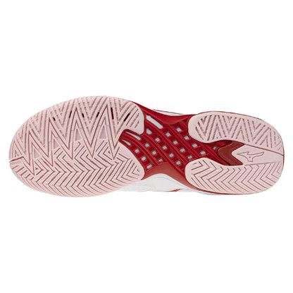 Women's Wave Exceed Tour 7 AC Tennis Shoes White and Fiery Red