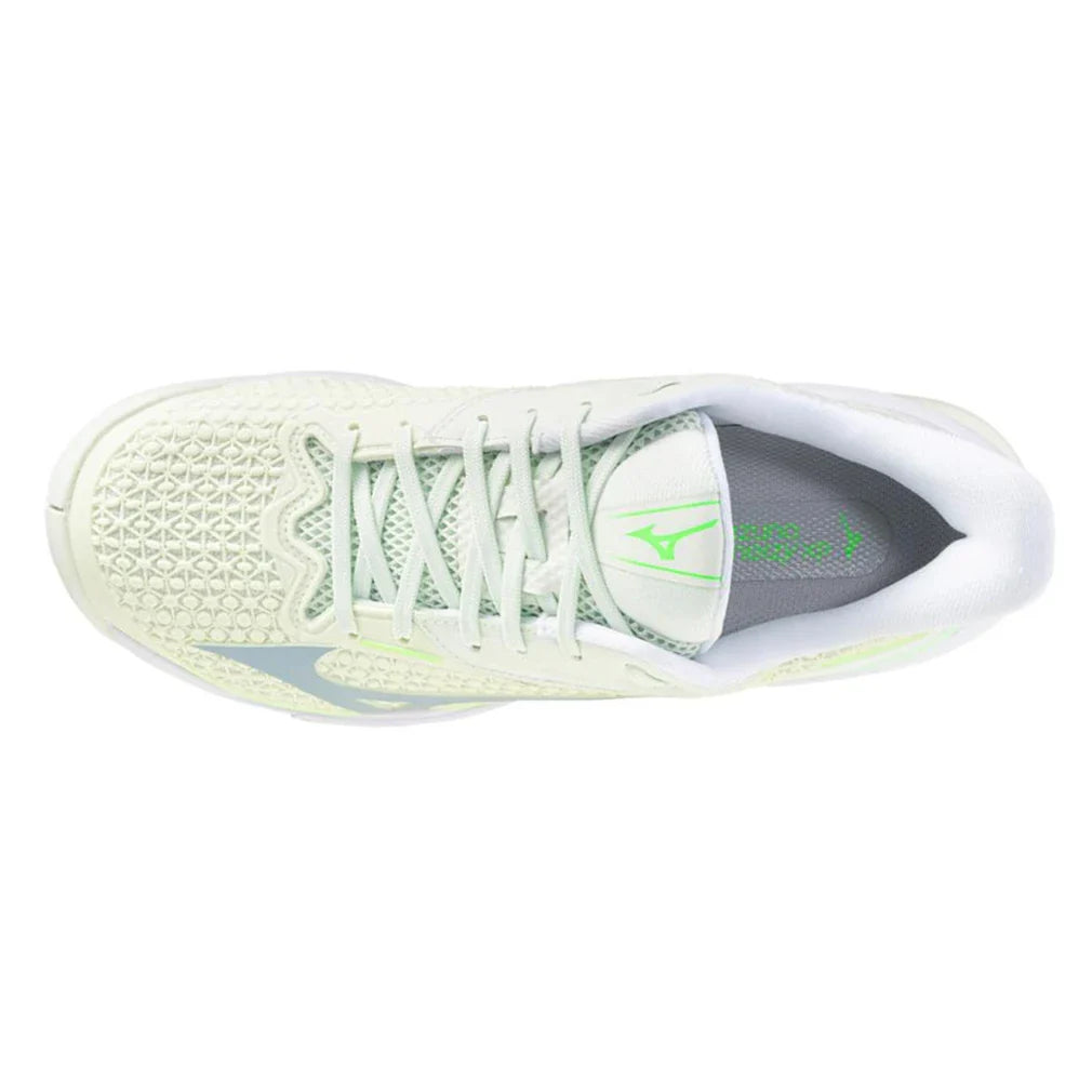 Women's Wave Exceed Tour 7 AC Tennis Shoes Phantom Green and Glowing Apple