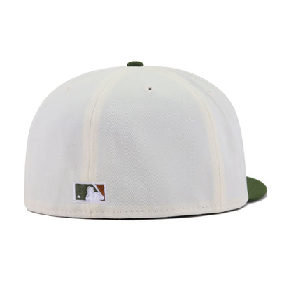 Atlanta Braves Chrome Rifle Green New Era 59Fifty Fitted