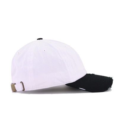 Distressed White Black KBEthos Vintage Dad Hat