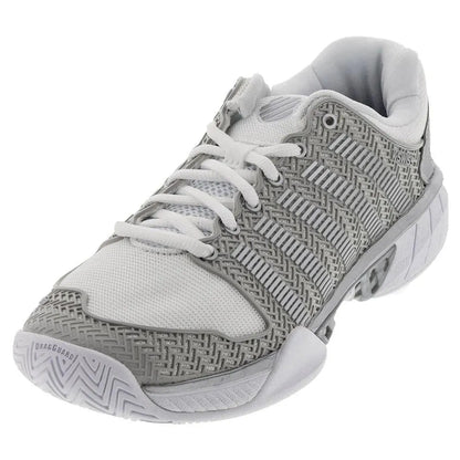 Women's HyperCourt Express Tennis Shoes White and Silver-Footwear-K-Swiss-64846-DEFAULT-L-1-[Sku]-Tennis Express