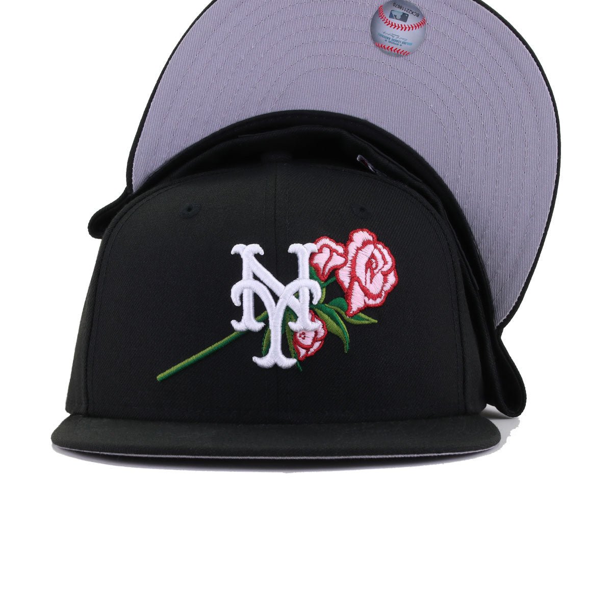 New York Mets Black Rose New Era 59Fifty Fitted