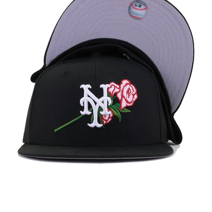 New York Mets Black Rose New Era 59Fifty Fitted