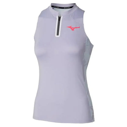 Women's Printed Tennis Tank Icelandic Blue-Apparel-Mizuno-650013-IBIBF25-Tennis Express