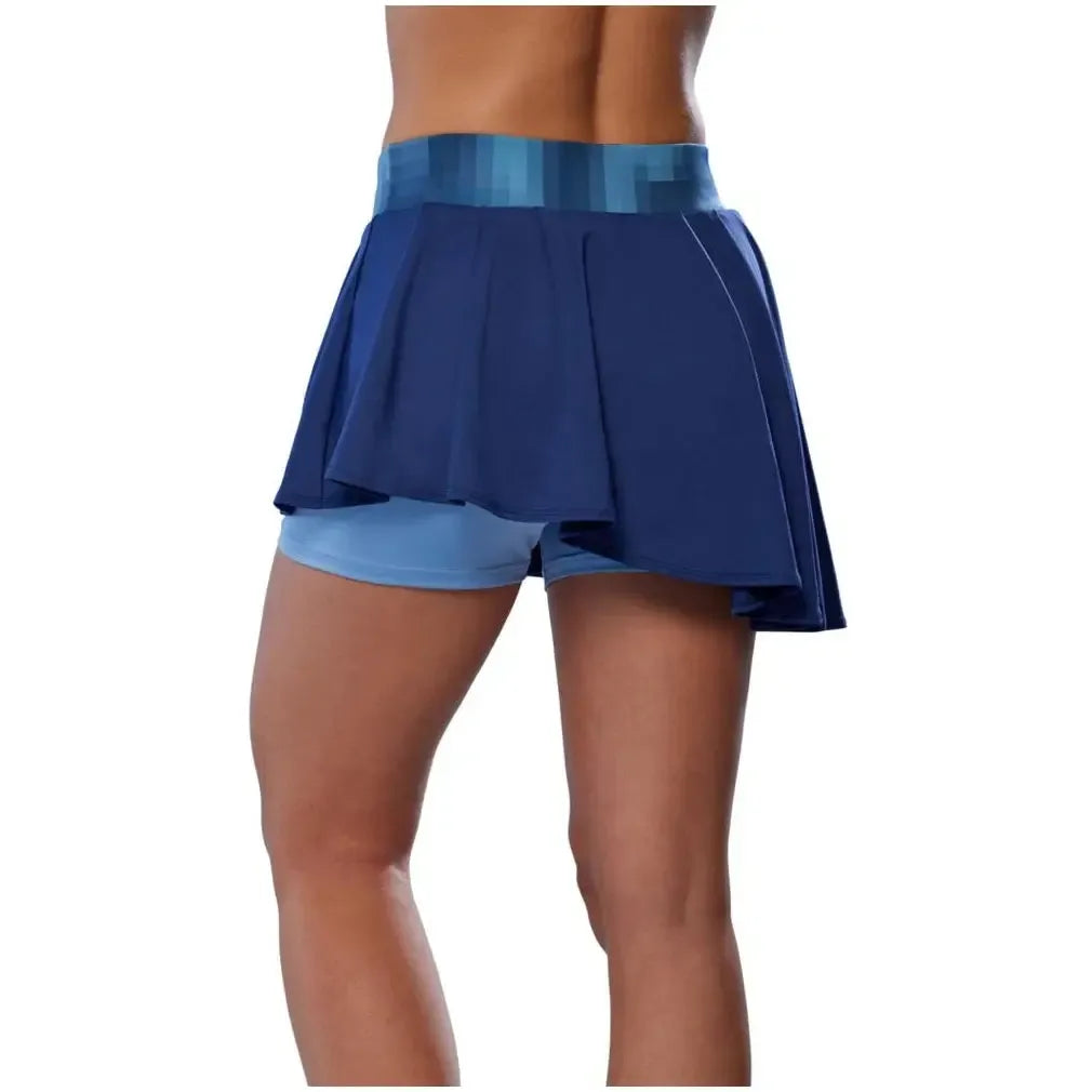 Women's Printed Flying Tennis Skort Bellwether Blue