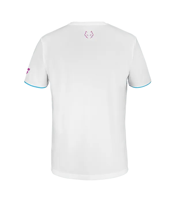 Camiseta Babolat Crew Neck White Logo Rosa 2025 J. Lebrón