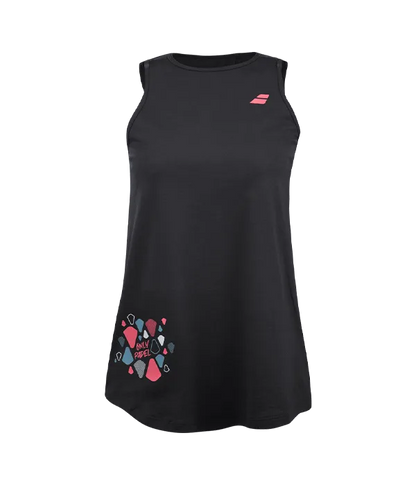 Camiseta Babolat Padel Tank Mujer Negro