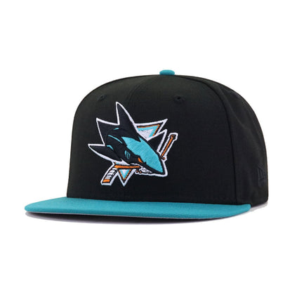 San Jose Sharks Black Aqua New Era 59Fifty Fitted