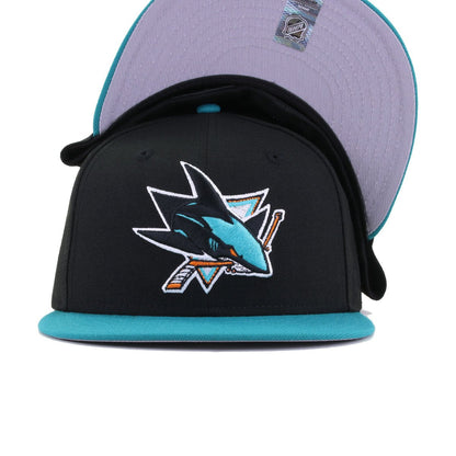 San Jose Sharks Black Aqua New Era 59Fifty Fitted