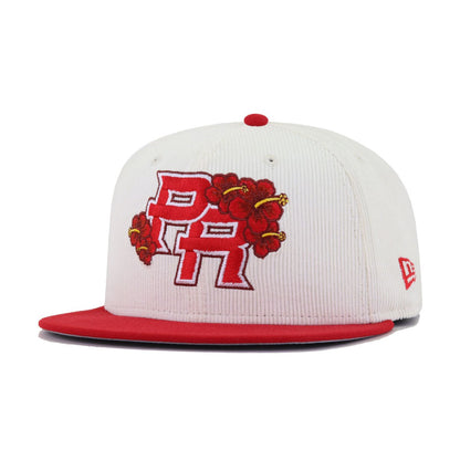 Puerto Rico Chrome Corduroy Scarlet New Era 59Fifty Fitted
