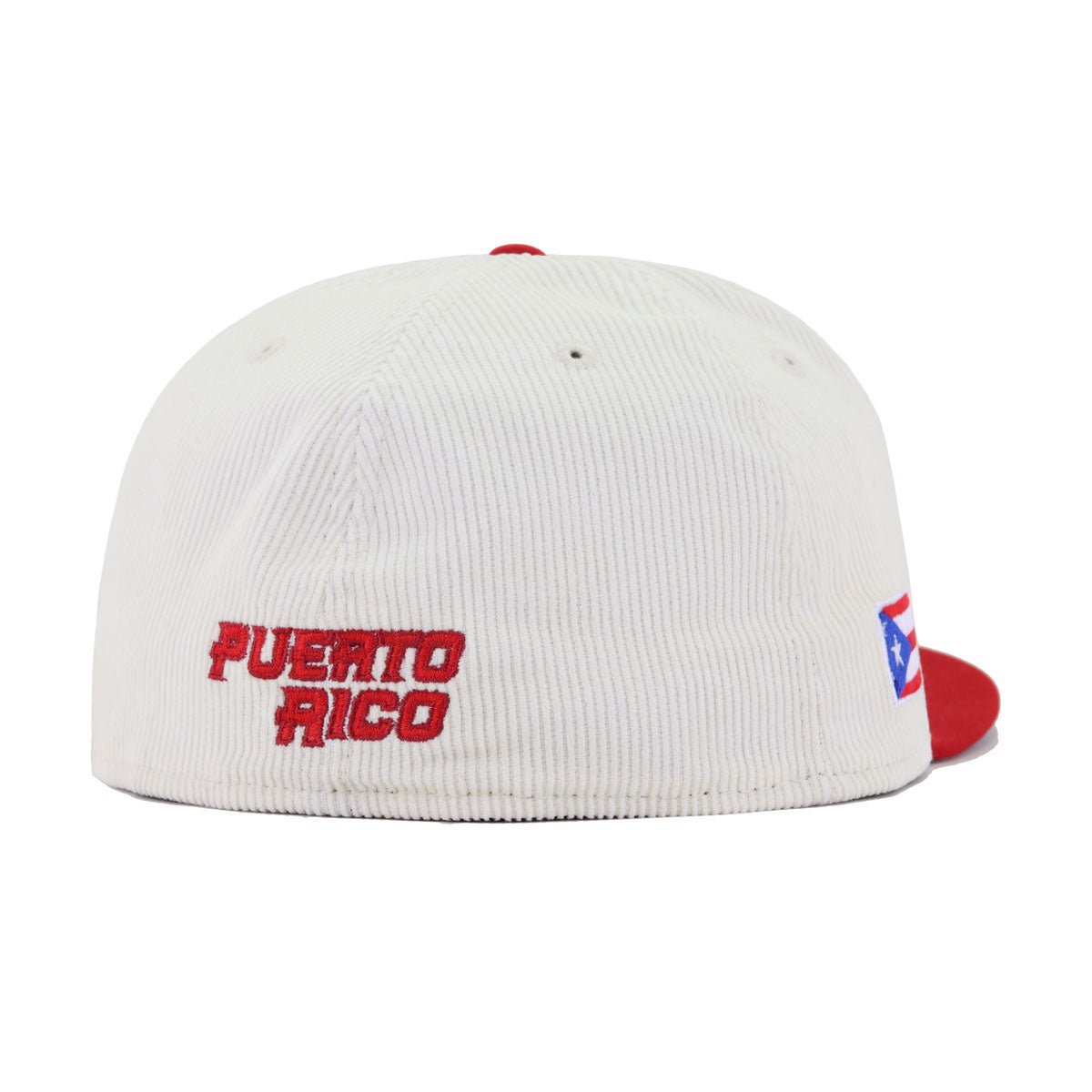 Puerto Rico Chrome Corduroy Scarlet New Era 59Fifty Fitted