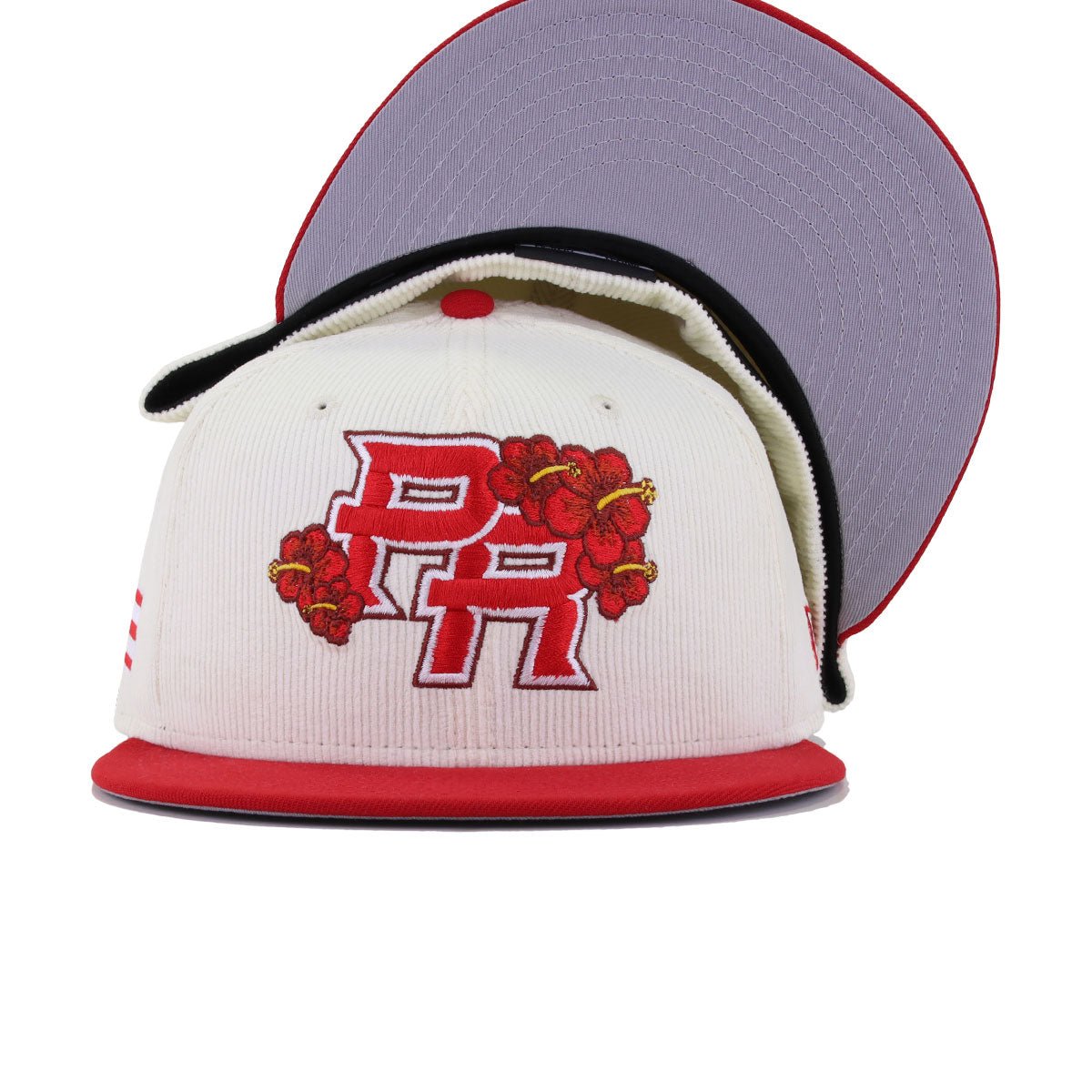 Puerto Rico Chrome Corduroy Scarlet New Era 59Fifty Fitted