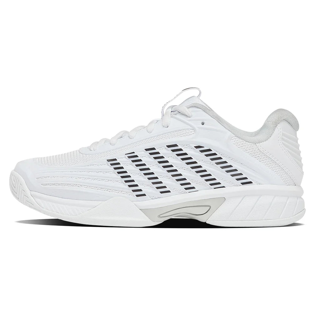 Juniors' Hypercourt Express 3 Tennis Shoes White and Dawn Blue