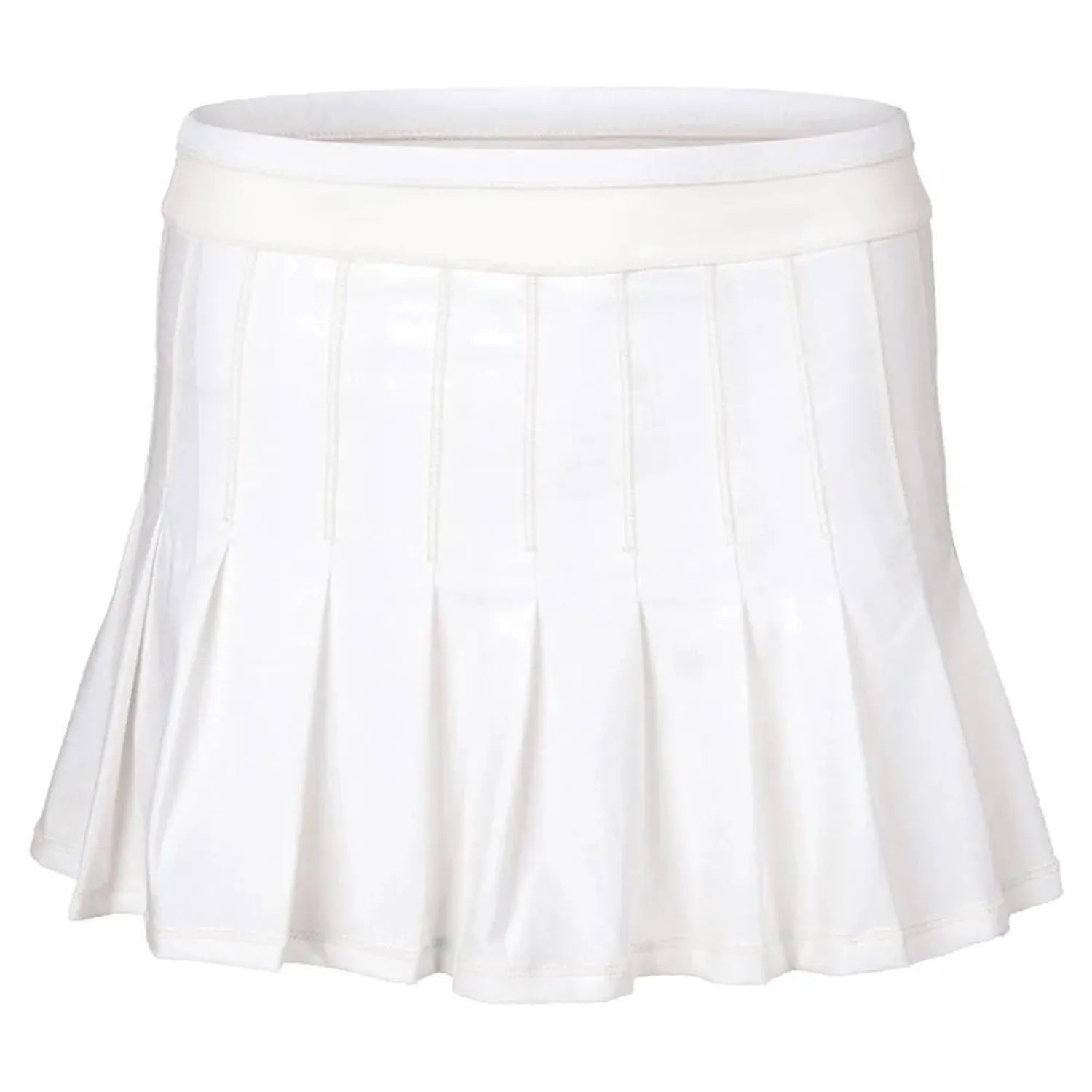 Women's Long Retro Pleated Tennis Skort-Apparel-Lucky In Love-93195-110_WHITE-L-Tennis Express