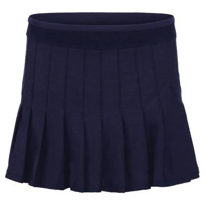 Women's Long Retro Pleated Tennis Skort-Apparel-Lucky In Love-93195-401_MIDNIGHT-L_7d3ebf86-8902-4b9a-bc68-e620adea472e-Tennis Express
